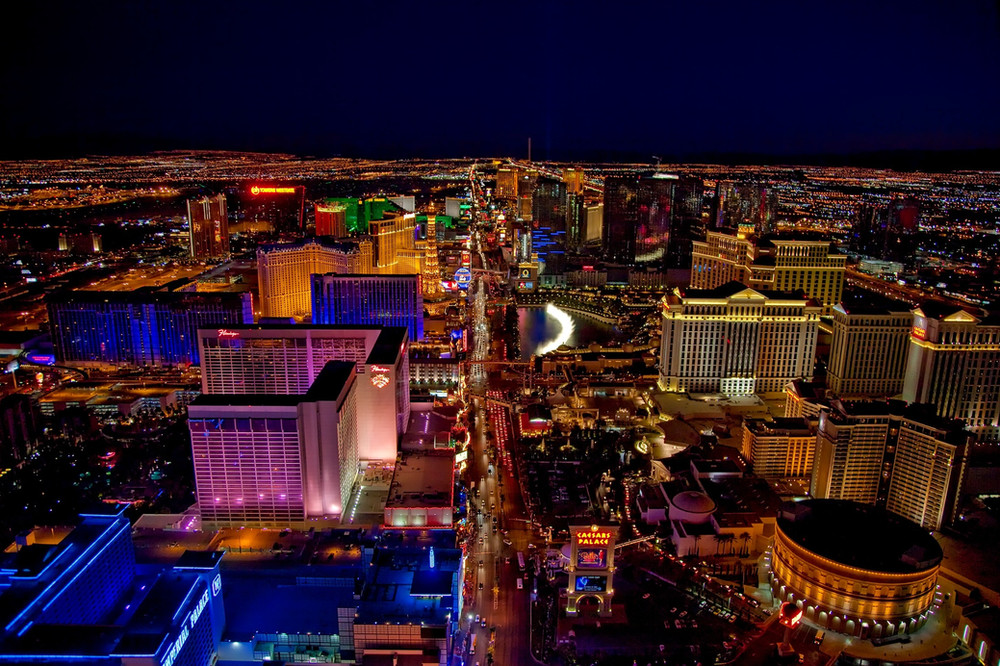 night sky view to Las Vegas strip | city of Las Vegas night view