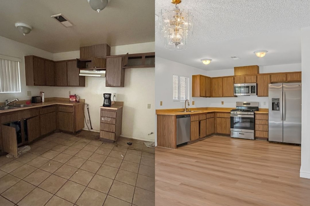 kitchen area of rental in las vegas
