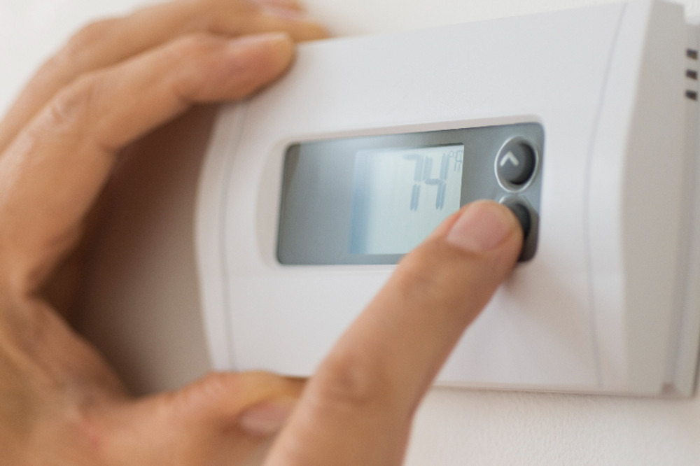 digital thermostat of a home AC system